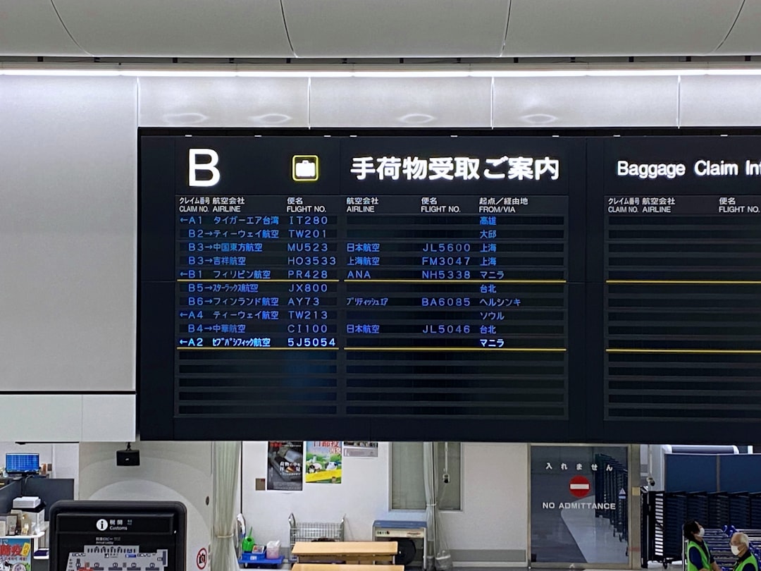 Photo Airport departure board